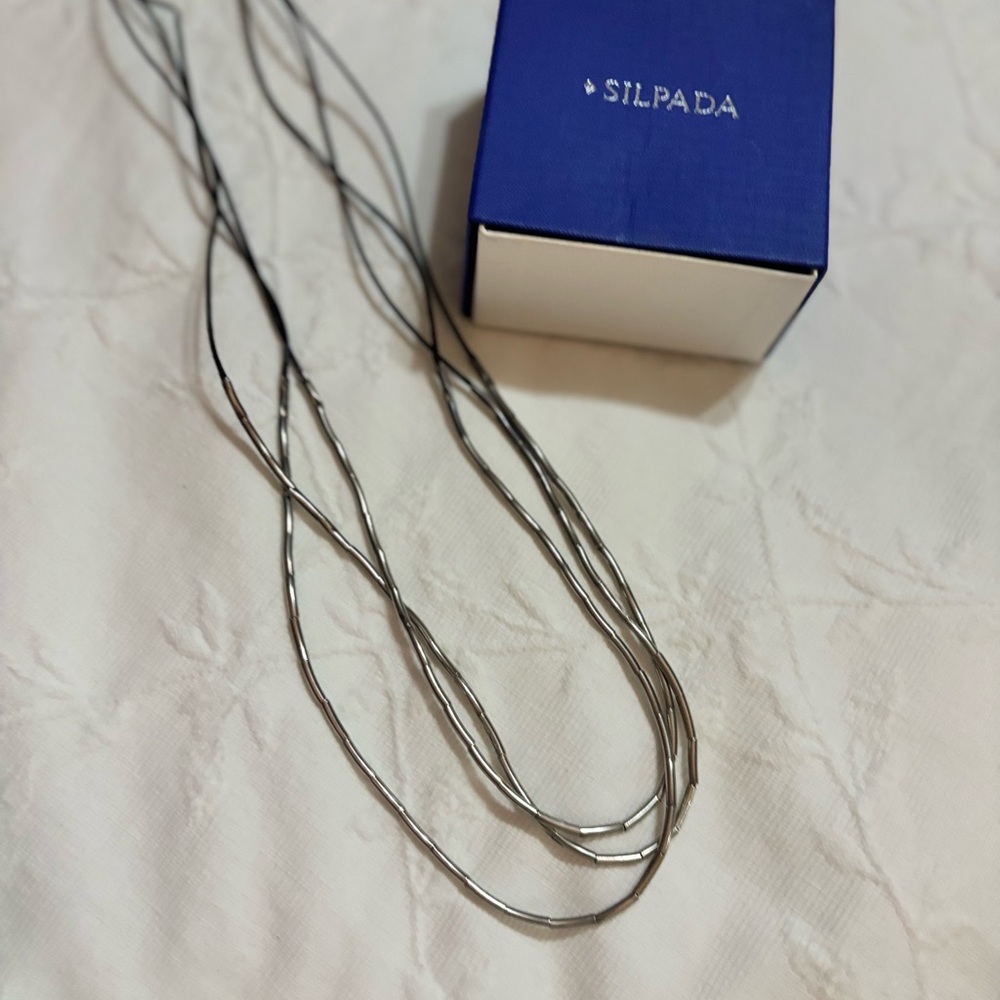 Silpada Silver and Black Necklace